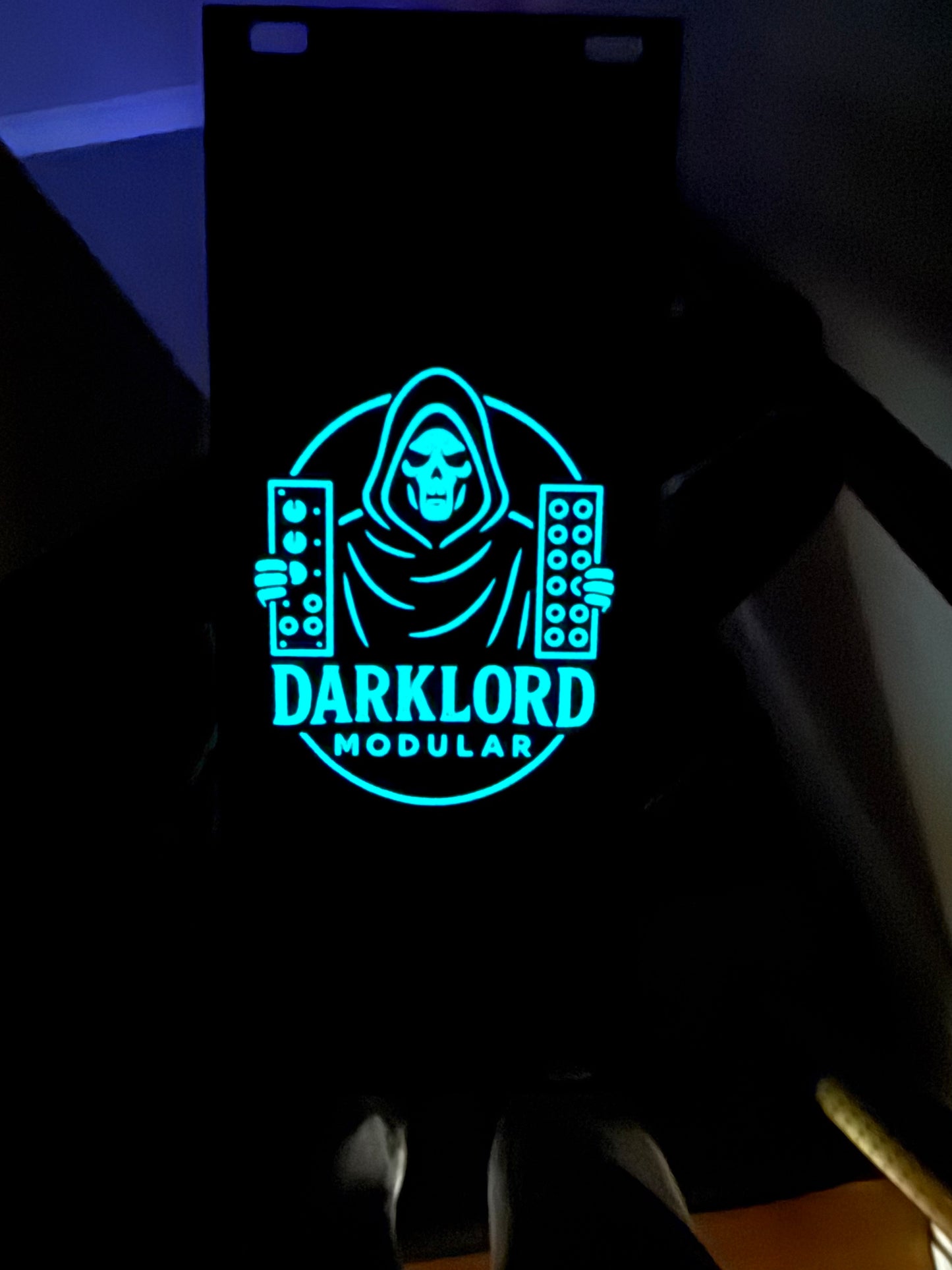 Darklord CYAN Glow in the Dark Blank 10hp 3u Eurorack