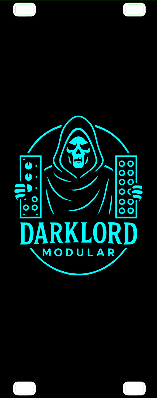Darklord CYAN Glow in the Dark Blank 10hp 3u Eurorack