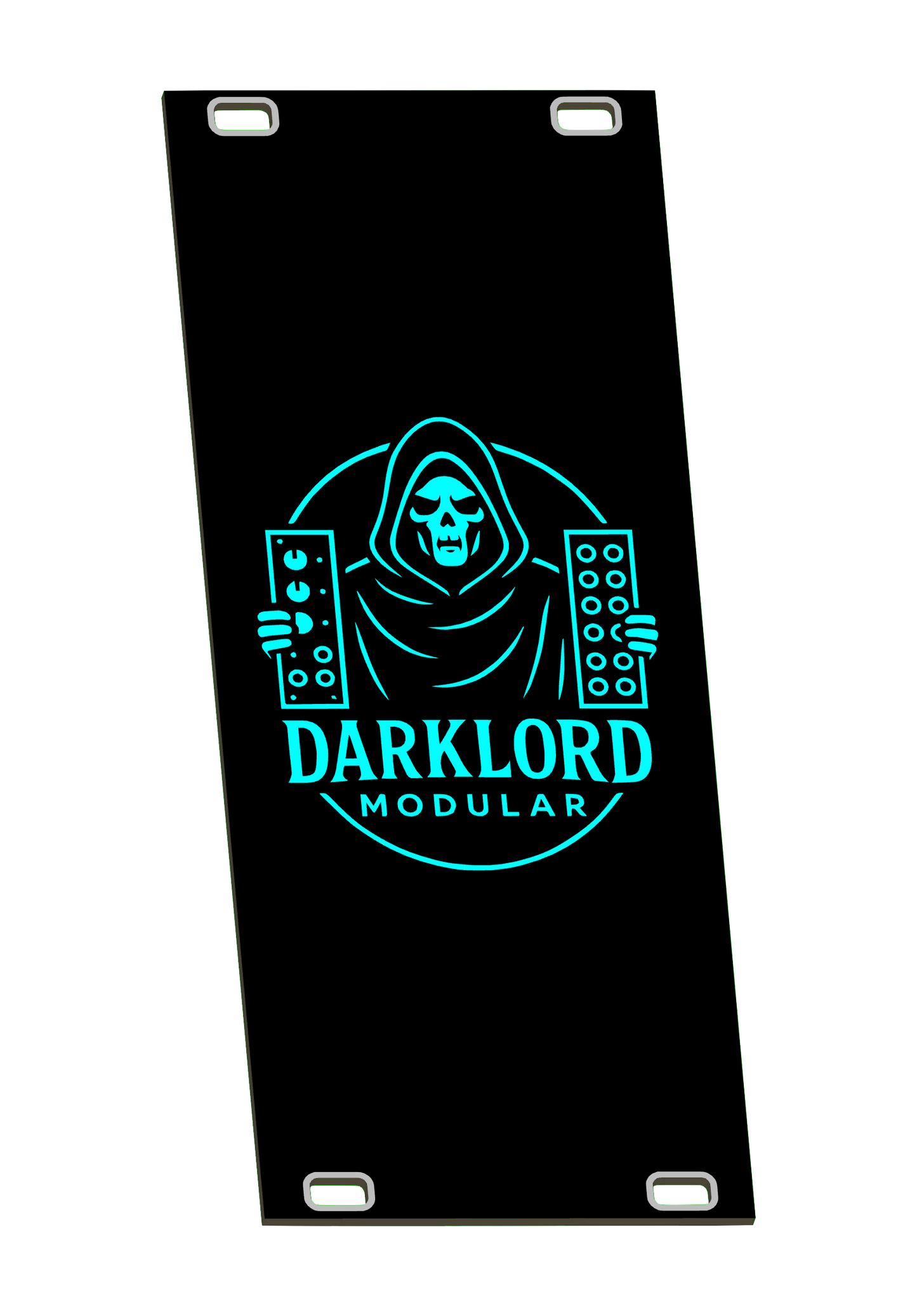 Darklord CYAN Glow in the Dark Blank 10hp 3u Eurorack