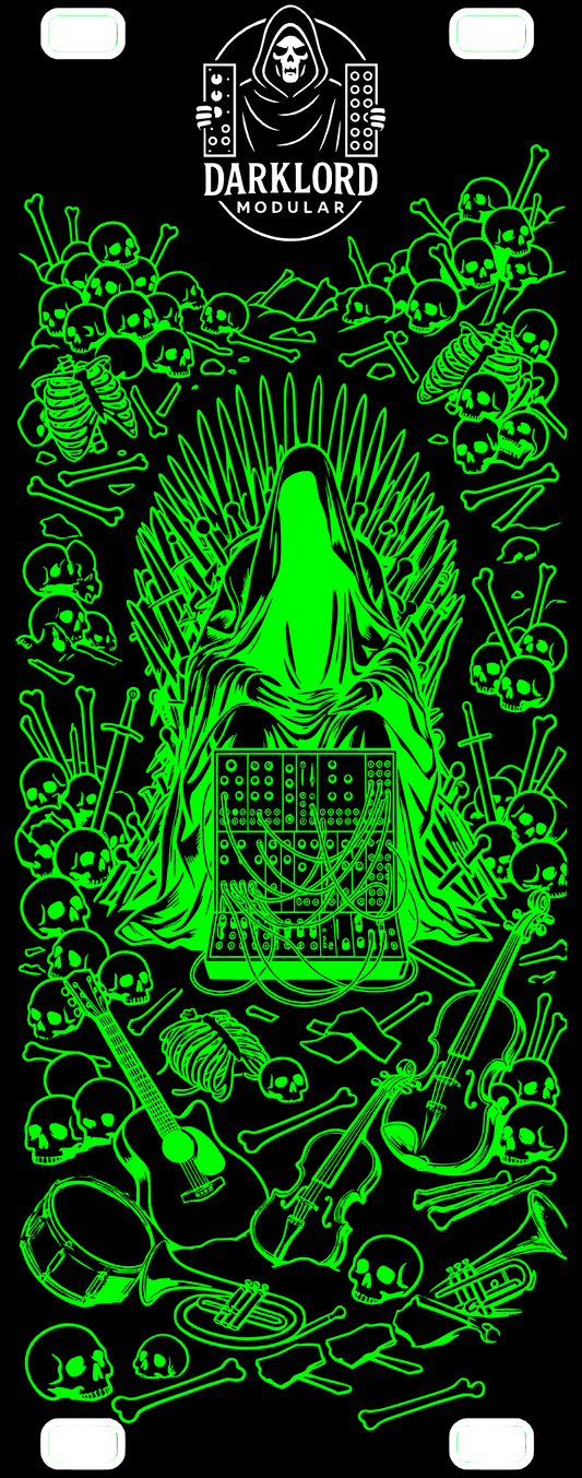 Darklord GREEN Glow in the Dark Blank 10hp 3u Eurorack