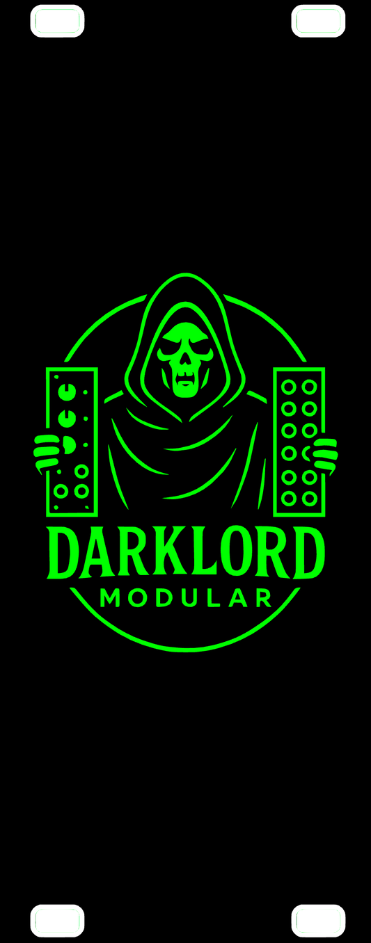 Darklord GREEN Glow in the Dark Blank 10hp 3u Eurorack