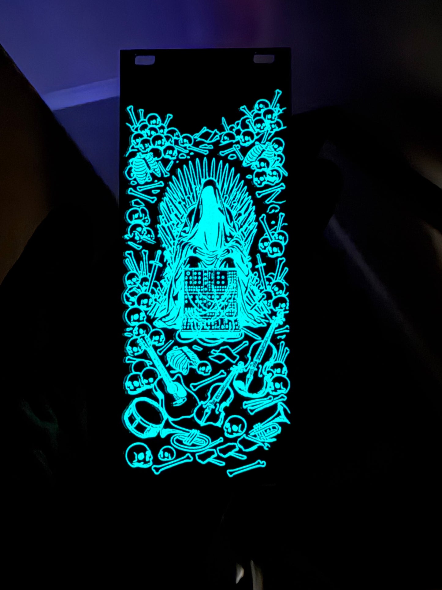 Darklord CYAN Glow in the Dark Blank 10hp 3u Eurorack