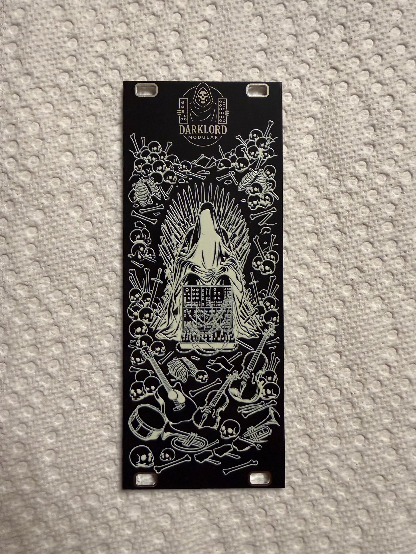Darklord GREEN Glow in the Dark Blank 10hp 3u Eurorack
