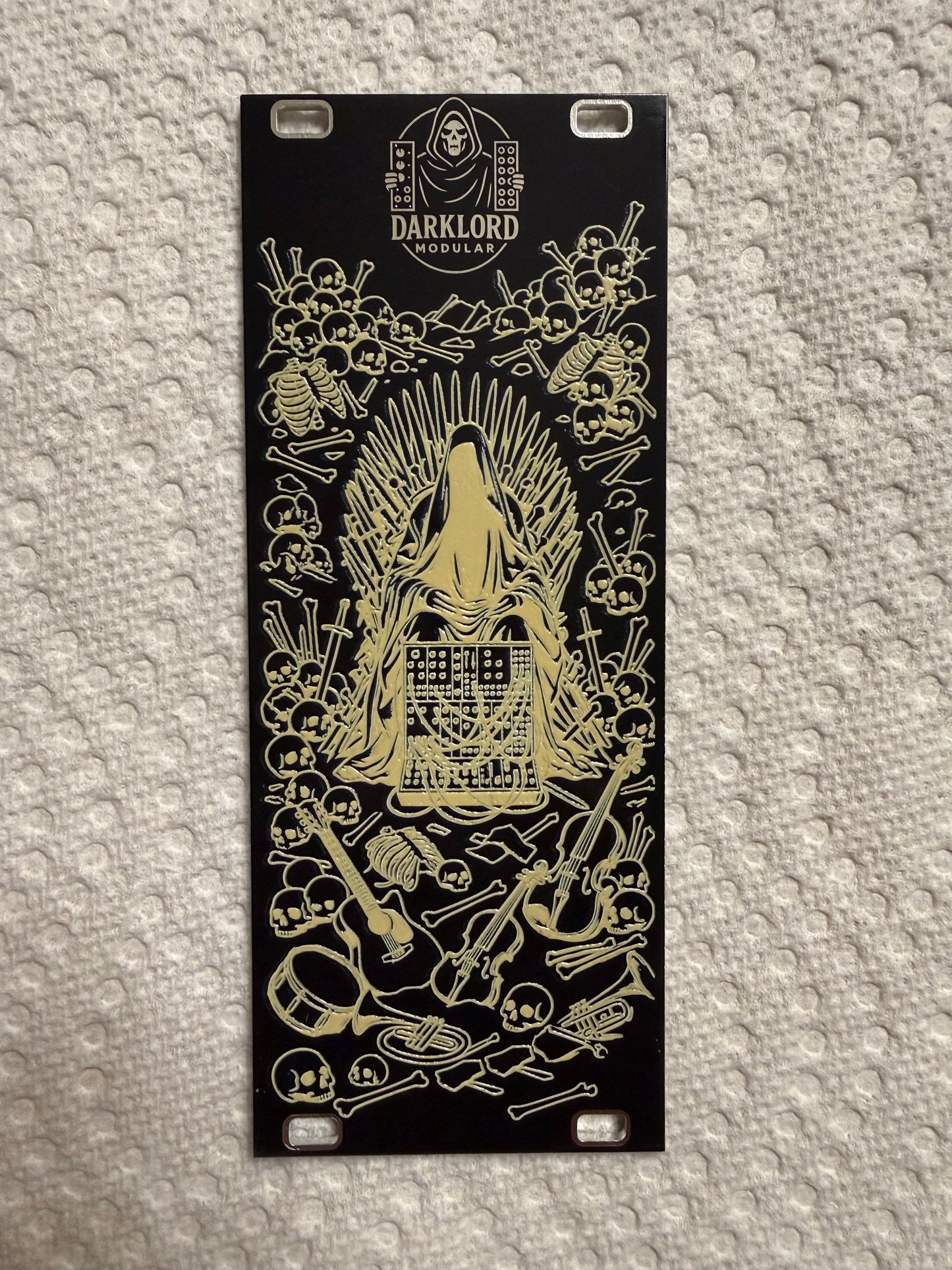 Darklord CYAN Glow in the Dark Blank 10hp 3u Eurorack