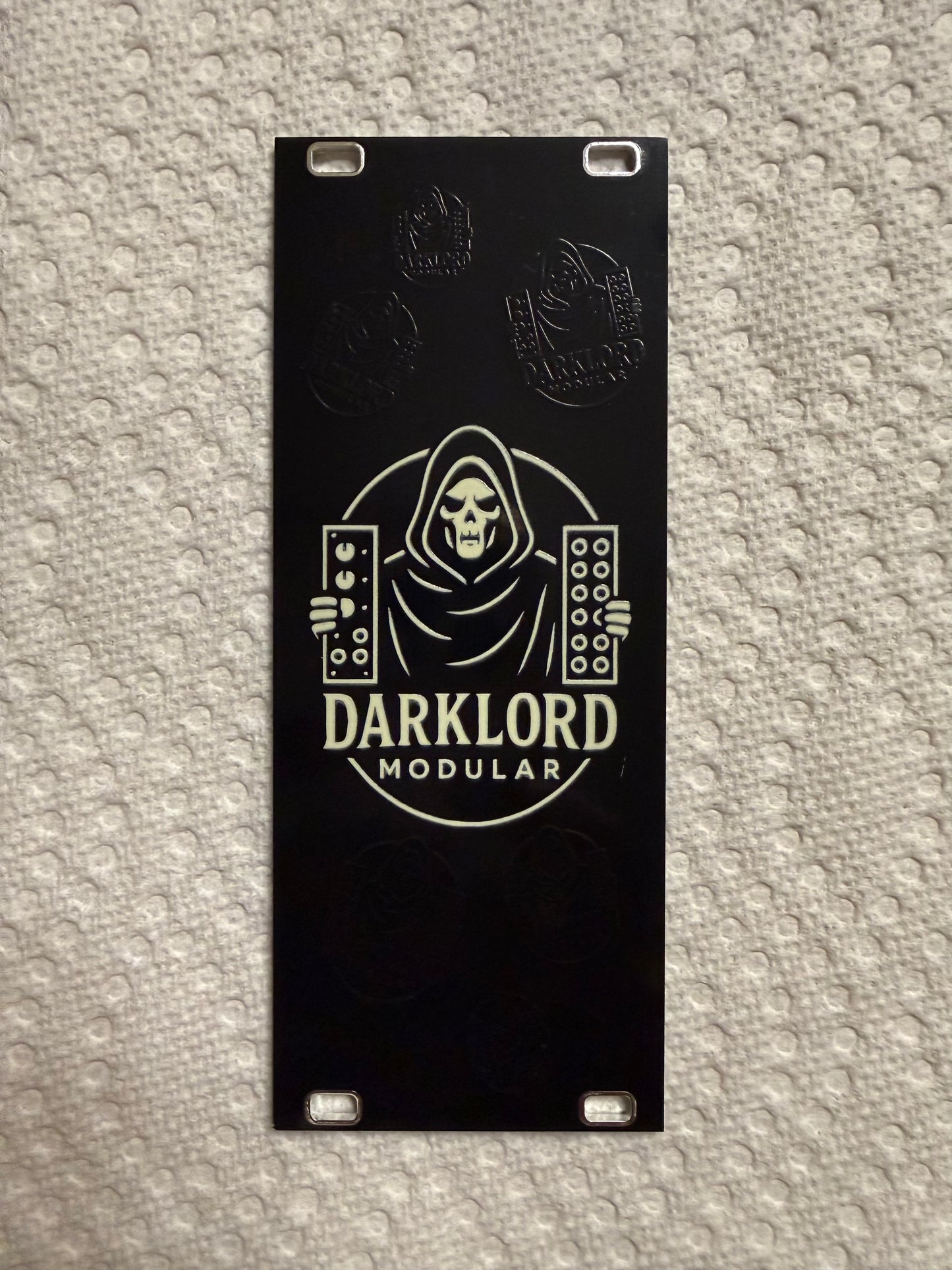 Darklord GREEN Glow in the Dark Blank 10hp 3u Eurorack